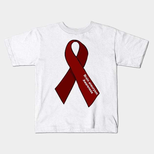 brain aneurysm awareness Kids T-Shirt by Vortex.Merch